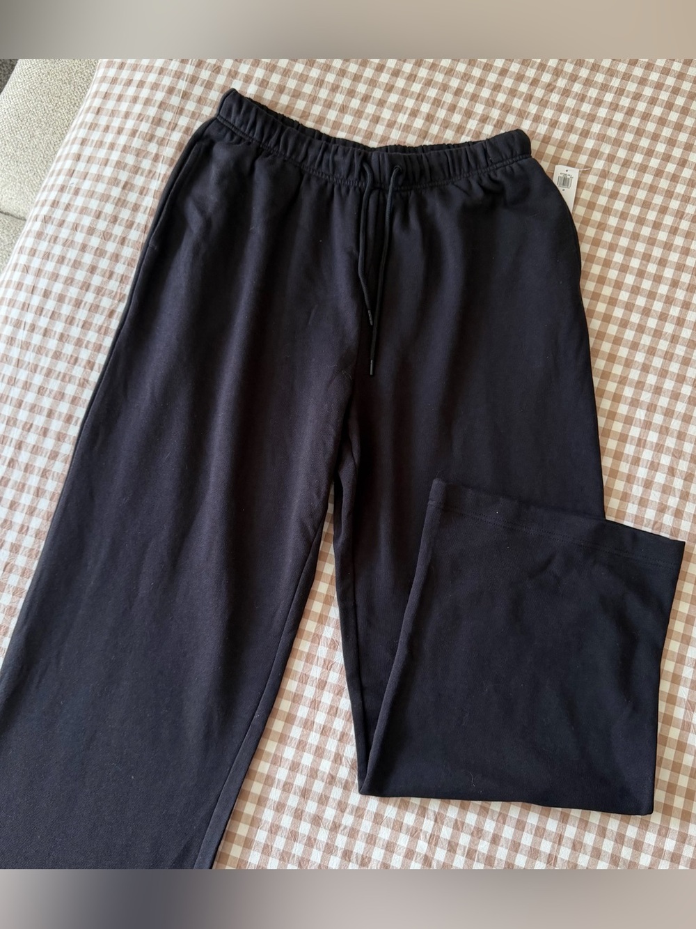 Old Navy Fleece Oversized Wide Leg Black Sweatpants